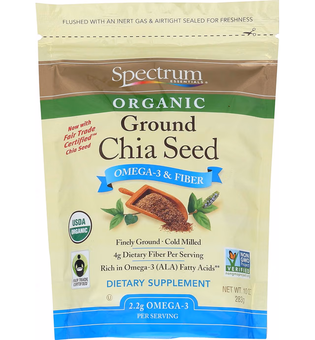 Spectrum Essentials Organic Ground Chia Seed, 10 Oz