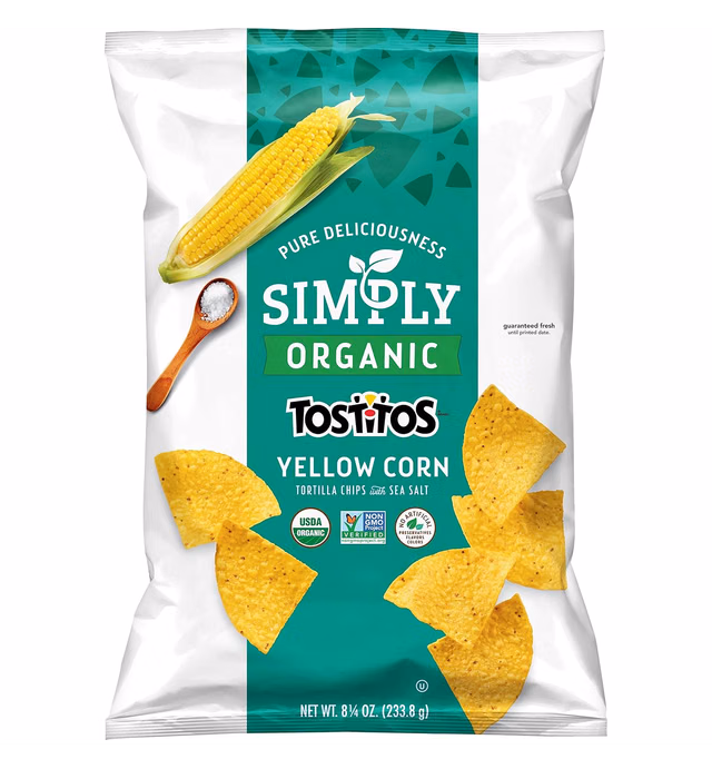 Simply Organic Tostitos Yellow Corn Tortilla Chips, 8.25 Oz