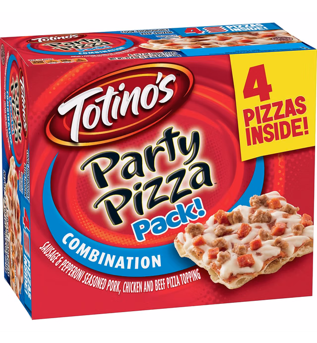Totino's Party Pizza Pack, Combination, Frozen Snacks, 42.8 oz, 4 ct