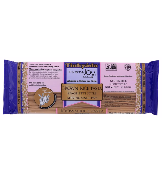 Tinkyada Brown Rice Pasta, Spaghetti, 1 Pound (Pack of 12)