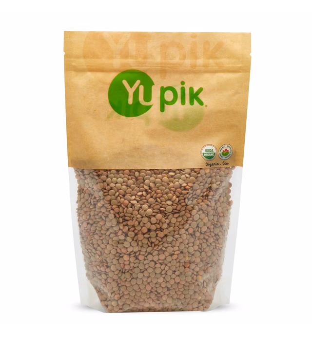 Yupik Organic Green Lentils, 2.2 lb, Non-GMO, Vegan, Gluten-Free