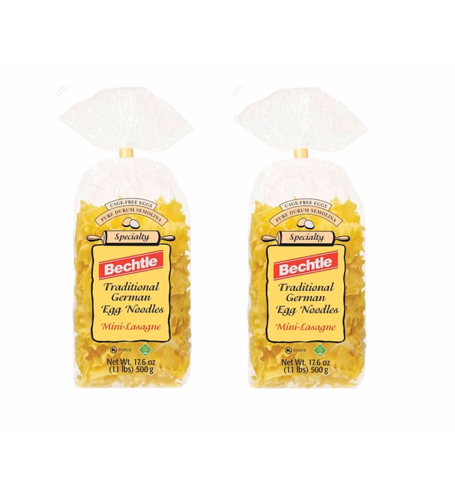 Bechtle Mini Lasagna Traditional German Cage Free Egg Noodles 17.6 ounce (Pack of 2)