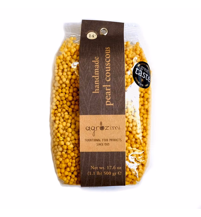 Agrozimi Traditional Greek Handmade Pearl Couscous (17.6 Ounces, 500 Grams)