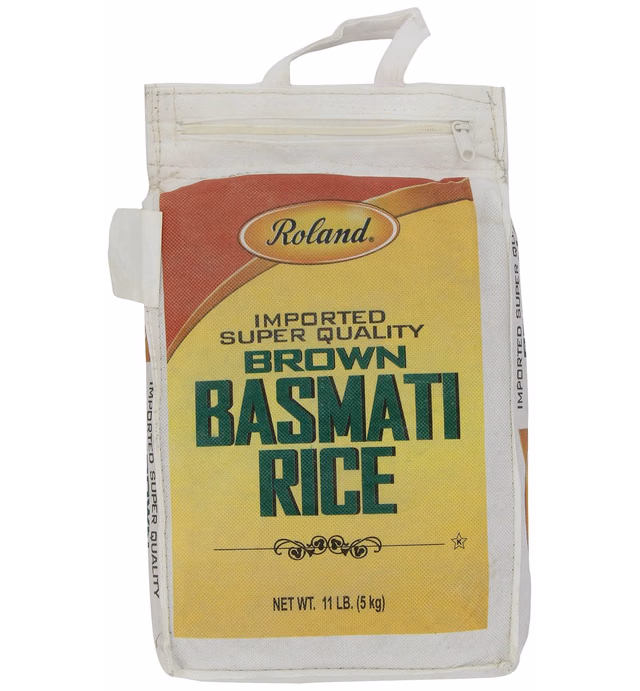 Roland Foods Basmati Rice, Brown, 11 Pound