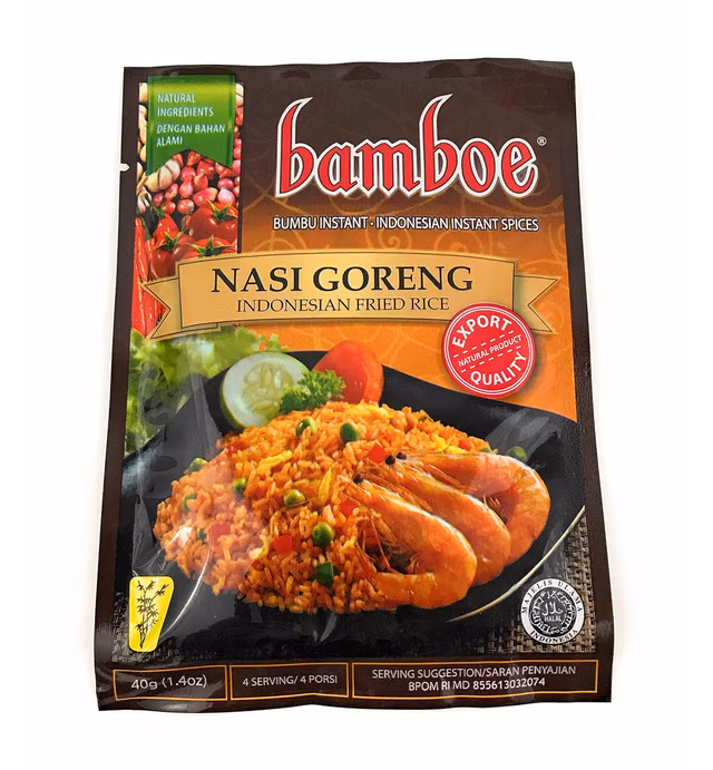 bamboe - NASI GORENG - INDONESIAN FRIED RICE - 6 x 1.4 OZ / 40 g / Product of Indonesia