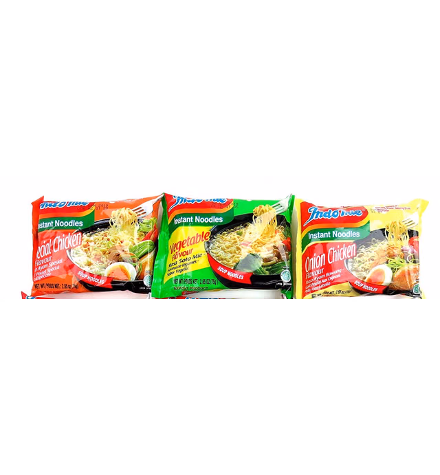 Indomie Mi Goreng Instant Noodles 3-Flavor Variety: Ten Packets Each (30 Items Total)