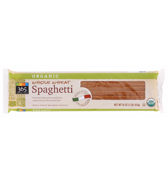 365 Everyday Value, Organic Whole Wheat Spaghetti, 16 Ounce