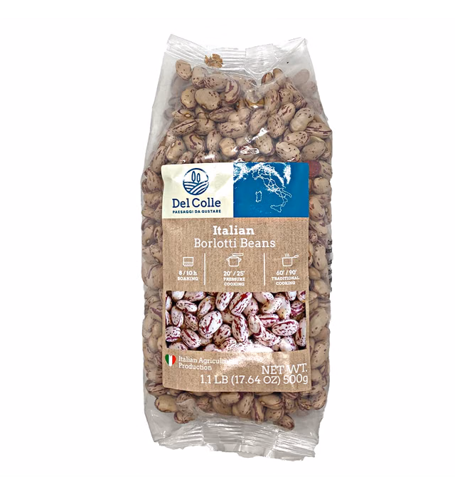 Italian Borlotti Cranberry Beans | 1.1lb (500g) (Pack of 1)
