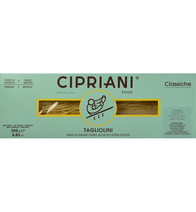 Cipriani Food Tagliolini Extra Thin Egg Pasta 8.82 Oz.
