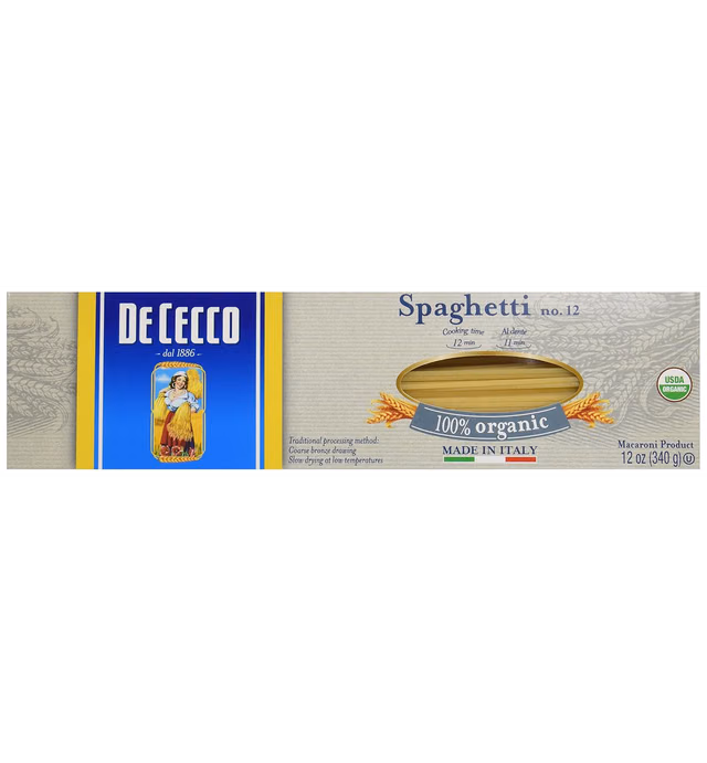 De Cecco Pasta Organic Spaghetti Pasta, 12 oz