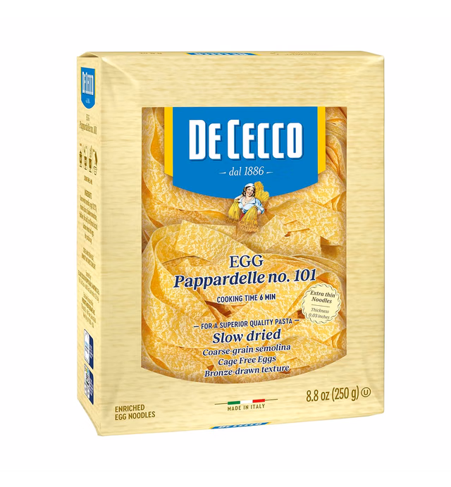 De Cecco Pasta, Egg Pappardelle, 8.8 Ounce
