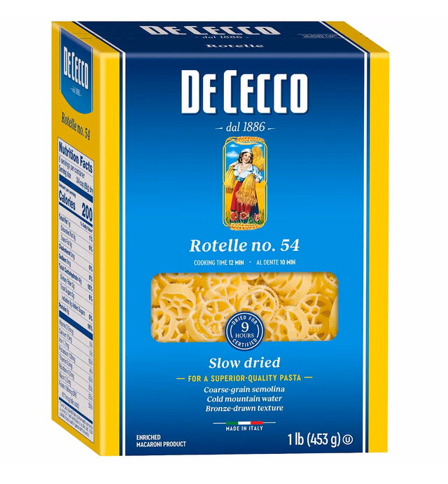 De Cecco Pasta, Rotelle, 16 Ounce (Pack of 5)