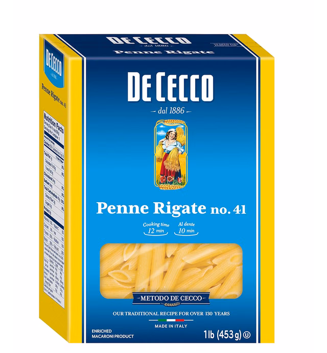 De Cecco Semolina Pasta, Penne Rigate No.41, 1 Pound (Pack of 5)