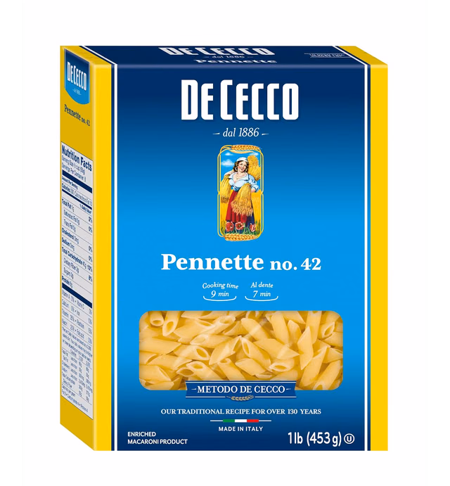 De Cecco Semolina Pasta, Pennette No.42, 16 Ounce (Pack of 5)