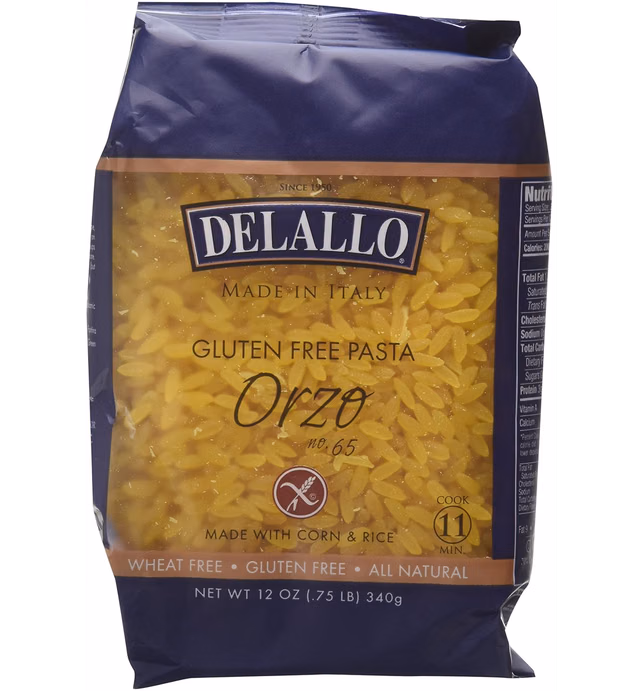 DeLallo - Gluten-Free Italian Orzo, 12 oz. (Pack of 4)