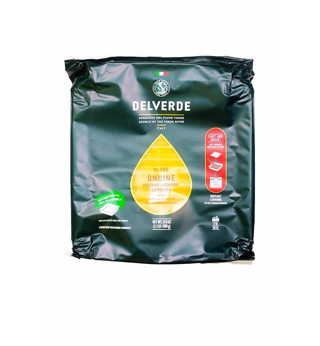 Delverde - Instant [No Boil] Italian Lasagne Sheets, (2)- 17.6 oz. Pkgs.