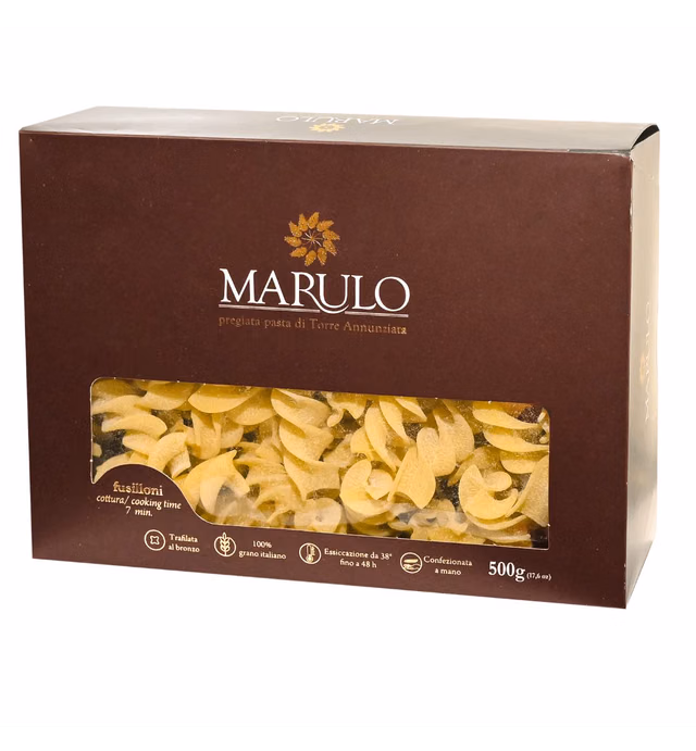 Marulo, Fusilloni, Large Fusilli, Italian Pasta Bronze Die Cut Artisan, Italian Pasta, Only 2 Ingredients,100% Durum Semolina. Imported Italian Pasta (1.1 Pound). Pasta from Campania.