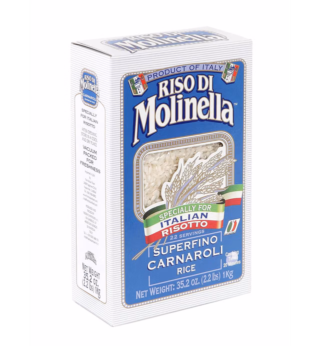 Riso de Molinella Carnaroli Rice, Imported from Italy, Organic, Italian Risotto Rice, 2.2 lbs