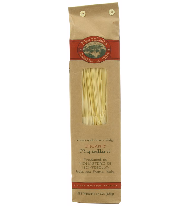 Montebello Organic Capellini, 16 Ounce, 5 Count
