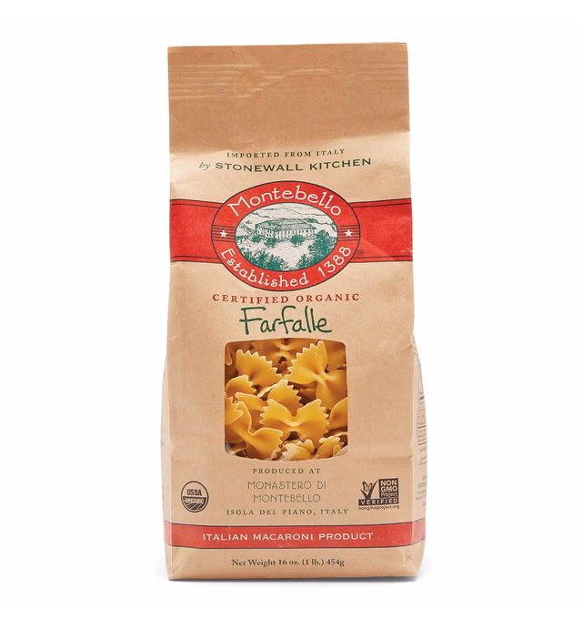 Montebello Organic Farfalle, 1 lb (4-Pack)