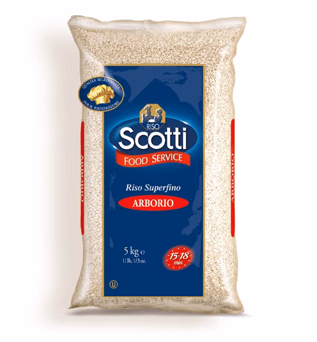 Arborio Rice for Risotto, 11 lbs (5 kg), Superfino, Product of Italy, Chef Selection, Gluten Free, Non-GMO, Vacuumed Packed, Riso Scotti
