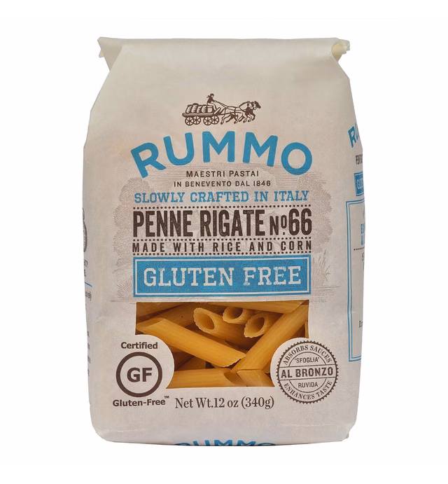 Rummo Italian Pasta GF Rigatoni No.50 -Always Al Dente, Certified Gluten-Free, Made In Italy (6 Pack, 12oz Each)