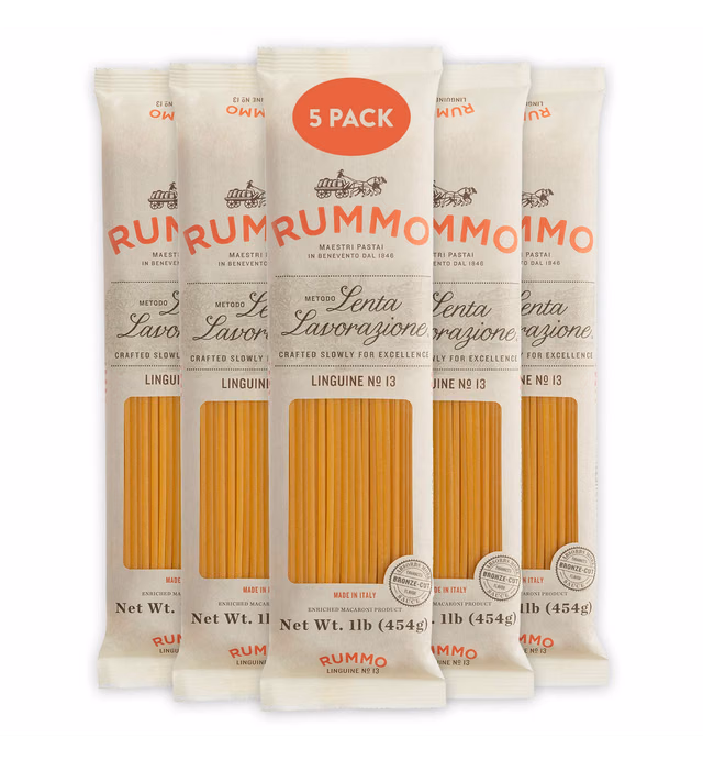 Rummo Italian Pasta Linguine No.13, Always Al Dente (5-Pack)
