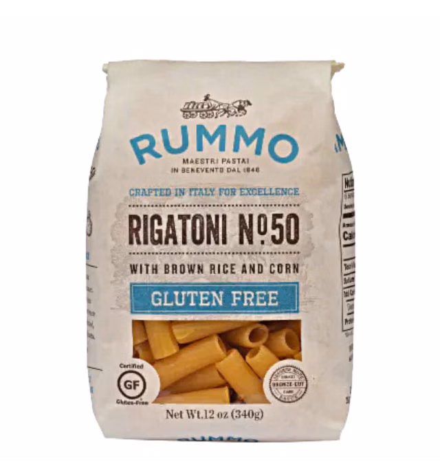 RUMMO SPA Rigatoni N degree 50 | Italian Gluten Free Pasta | 12 Ounce (Pack of 4)