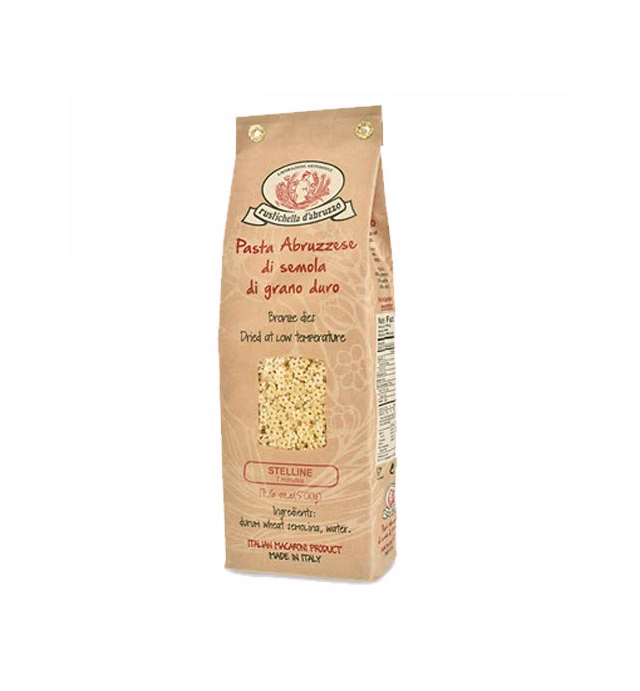 Rustichella D' Abruzzo Stelline Durum Wheat in Brown Paper Bag, 1.1 Pound
