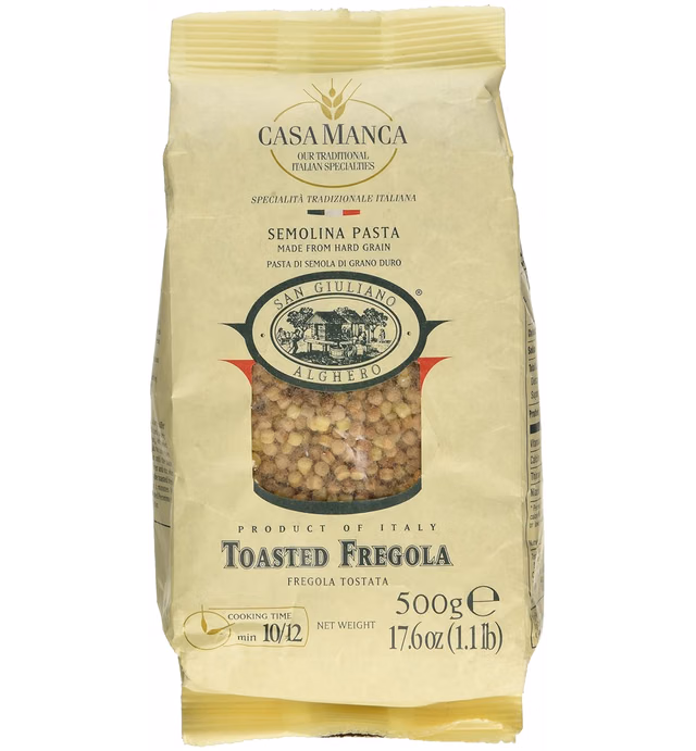 San Giuliano Casa Manca Toasted Fregola Semolina Pasta, 1.1 Pound