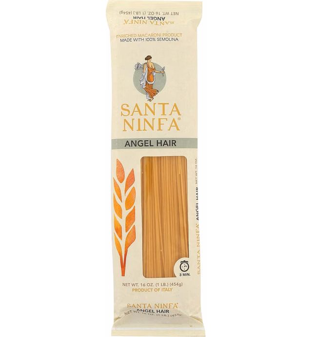 Santa Ninfa Capellini Angel Hair Italian Pasta, 1 Pound (Pack of 12)