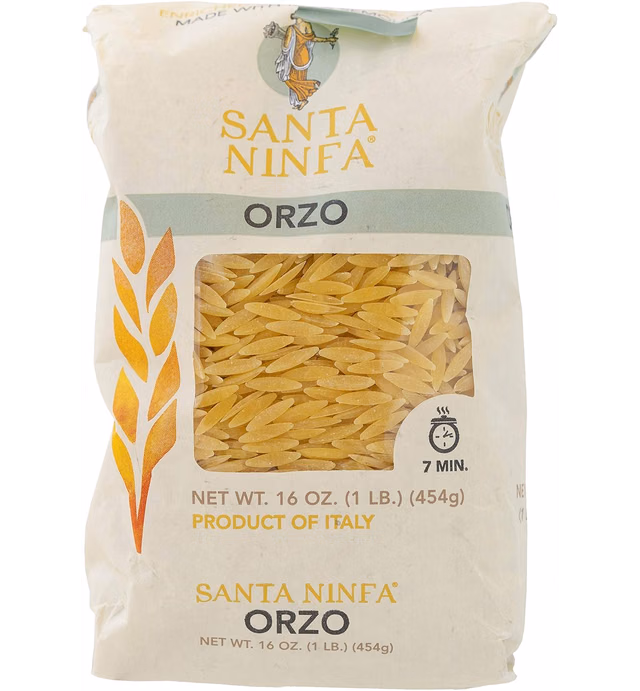 Santa Ninfa Orzo Italian Pasta, 1 Pound (Pack of 12)