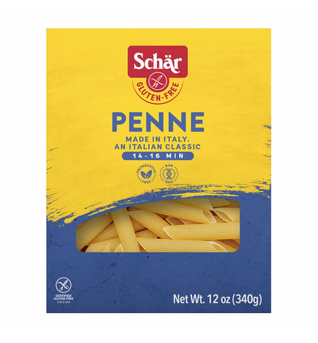 Schar - Penne - Certified Gluten Free - No GMO's, Lactose or Wheat - (6.2 oz) 5 Pack
