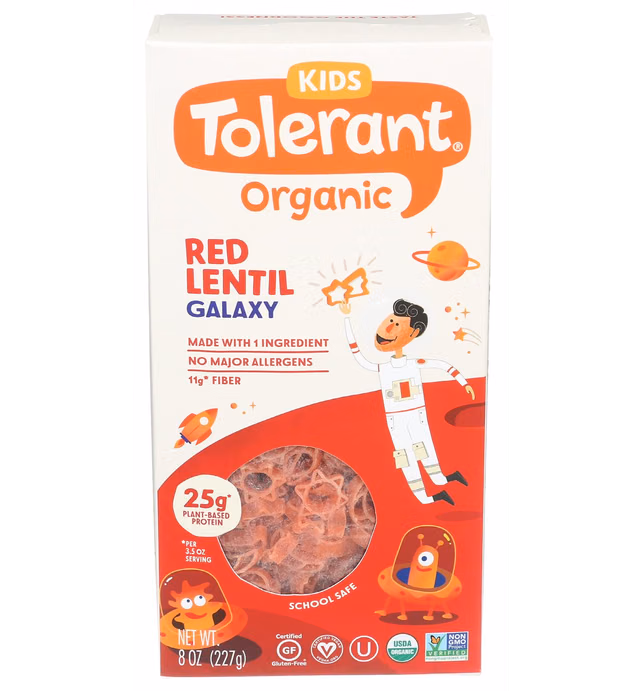 Tolerant Foods Organic Galaxy Red Lentils, 8 OZ
