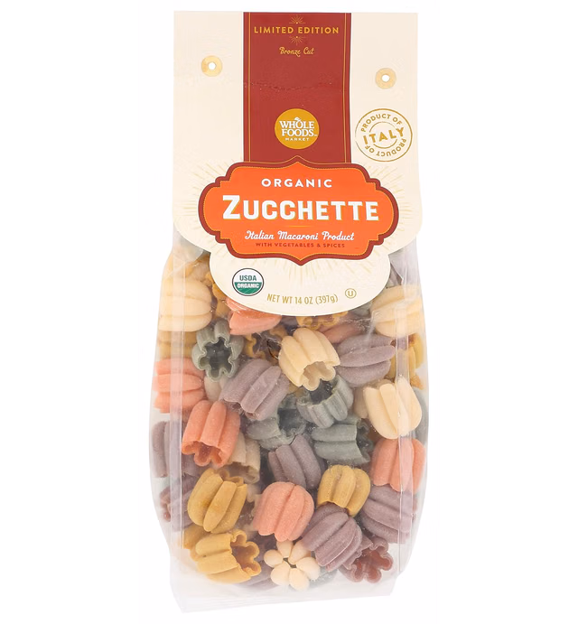 Whole Foods Market, Limited Edition Organic Pasta, Zucchette, 14 Ounce