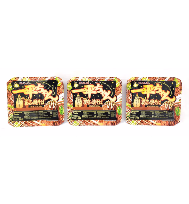 Myojo Ippei-chan Yakisoba Japanese Style Instant Noodles 134g, 3 Pack