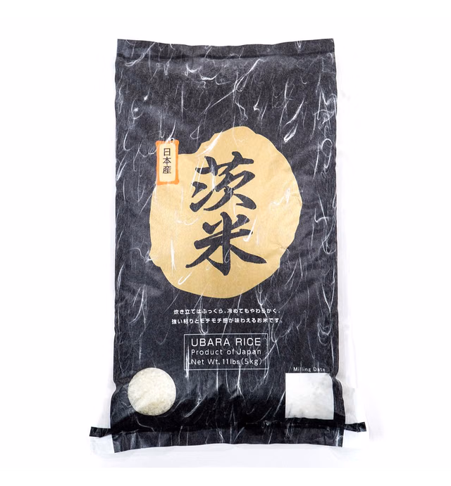Ubara Rice, Extra Premium Japanese White Rices, Product of JAPAN, Highest Grade Short Grain Sticky Rice, Delicious for Sushi and Onigiri - 11 Lbs (5Kg)
