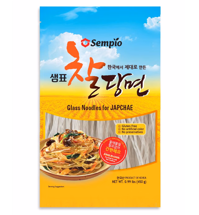 Sempio Glass Noodles, Korean Vermicelli, Dangmyun (0.99 lbs/450g)