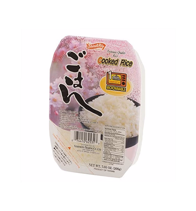 Shirakiku Cooked White Rice, 7.05 oz (200g) Units (Pack of 10)