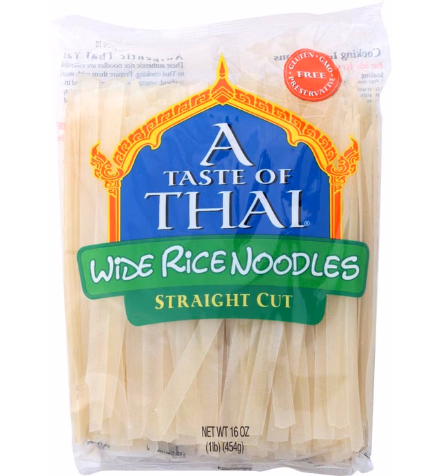 Taste Of Thai Noodle Rice gluten free Extra wide, 16 Ounce (Pack of 1)