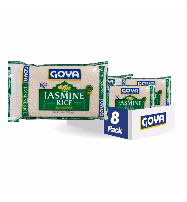 Goya Foods Jasmine Rice, 5 Pound (Pack of 8)