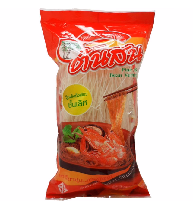 Glass Noodle Bean Vermicelli with Mung Bean 100% Wt 40g (1.41 Oz) X 6 Bags