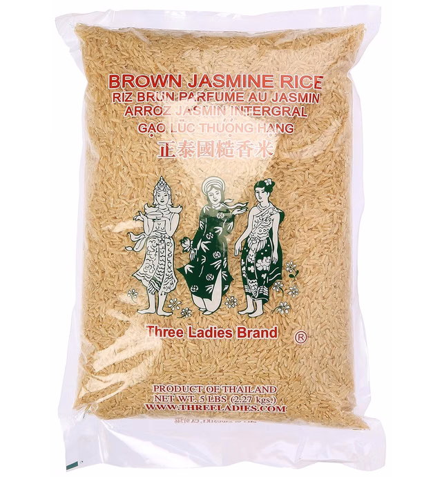 Three Ladies Brown Jasmine Rice 5 lbs