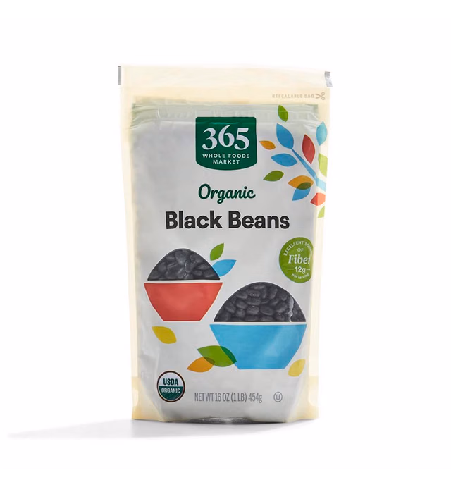 365 by Whole Foods Market, Organic Black Beans, 16 Ounce