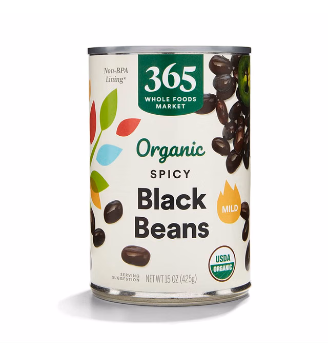 365 by Whole Foods Market, Organic Spicy Black Beans, 15 Ounce
