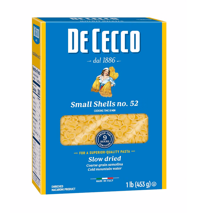 De Cecco Pasta Conchigliette No. 52, 16 oz