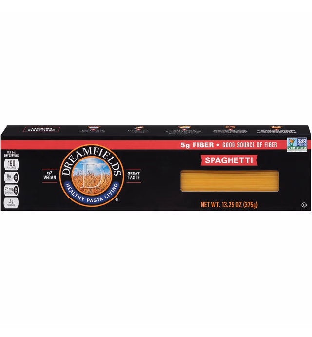 Dreamfields Healthy Pasta Living Spaghetti, 13.25-Ounce Boxes (Pack of 5)