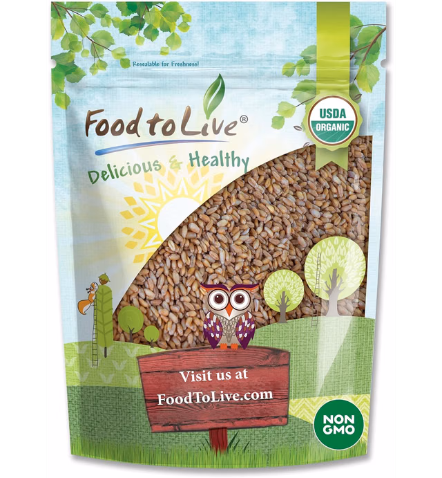 Organic Hulled Barley, 1 Pound – Non-GMO, 100% Whole Grain, Kosher, Vegan, Bulk. Suited for Home Brewing, Grinding. High in Fiber. Great for Chili, Hot Cereal, Salads, Soup. Product of The USA