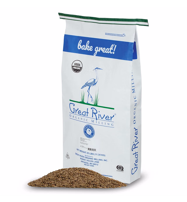Great River Organic Milling, Whole Grain, Rye Grain, Organic, 25-Pounds (Pack of 1)