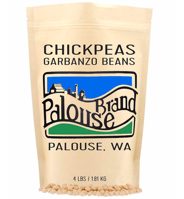 Chickpeas | Garbanzo Beans | Family Farmed in Washington State | 100% Desiccant Free | 4 lbs | Non-GMO Project Verified | Kosher Parve | Field Traced | Kraft Bag